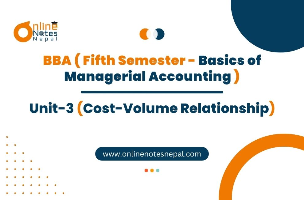 Unit 3: Cost-Volume Relationship